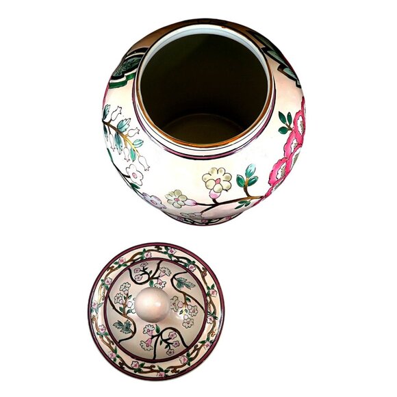 JCPenney Classic Traditions Ceramic Chinoiserie Ginger Jar Vintage 1980s - Picture 3 of 4